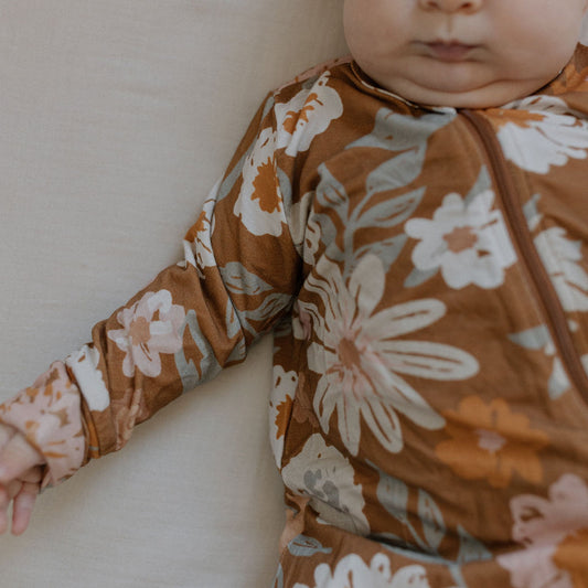 Rust Floral Bamboo Sleeper