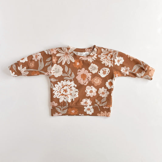 Rust Floral Sweatshirt