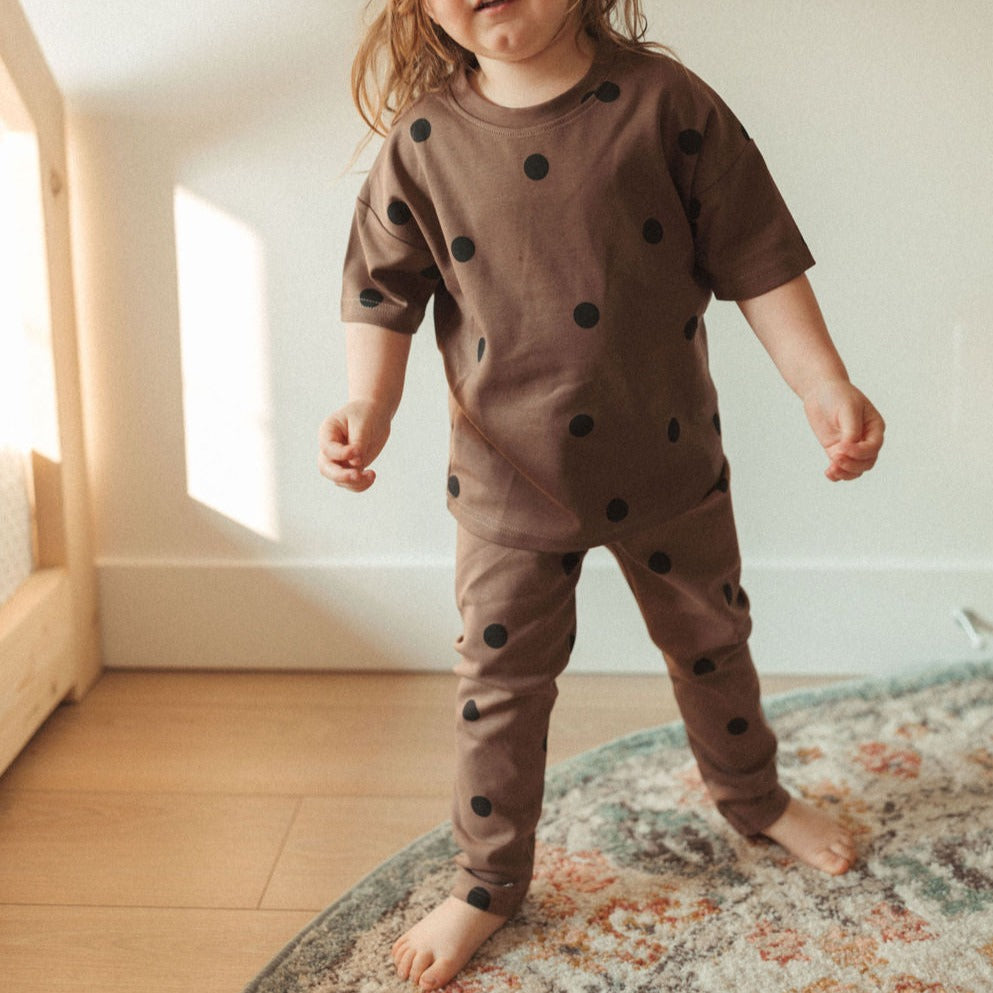 Matching Set - Brown Polkadot