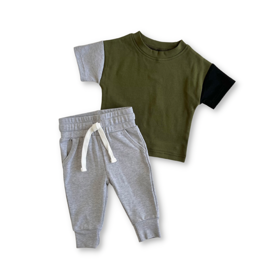 Matching Set - Grey Color Block