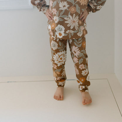 Rust Floral Joggers