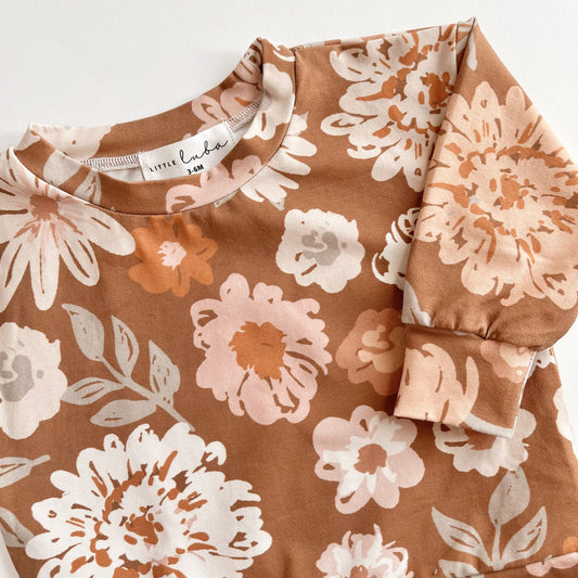 Rust Floral Sweatshirt