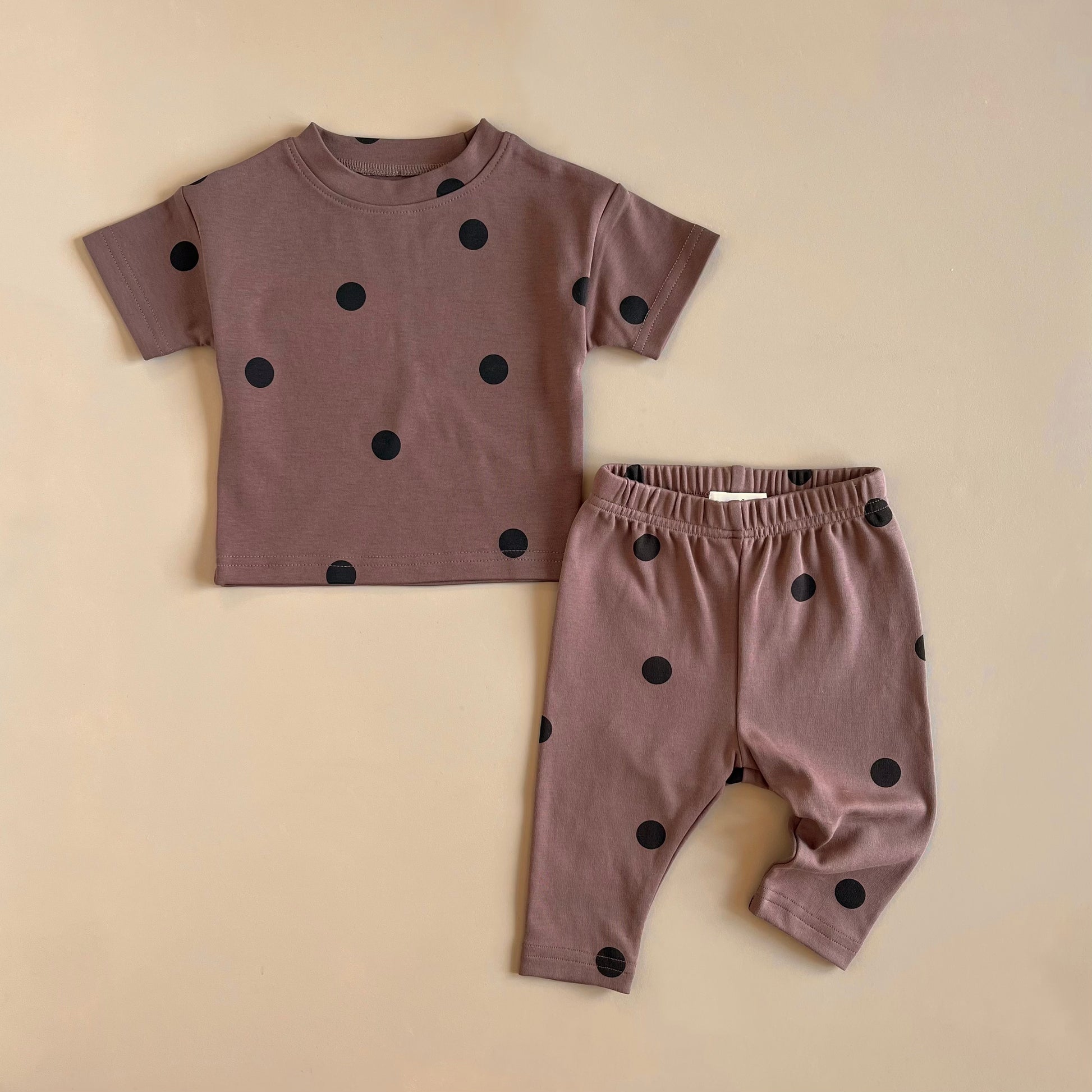 Matching Set - Brown Polkadot