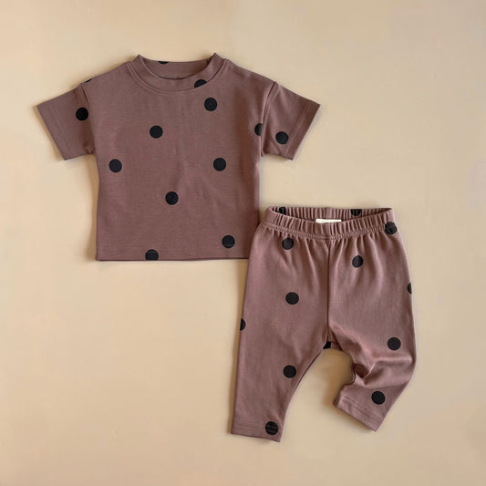 Matching Set - Brown Polkadot