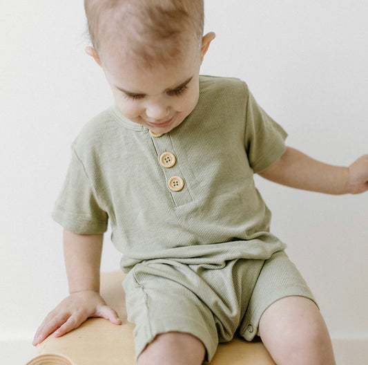Matcha Rib-Playsuit