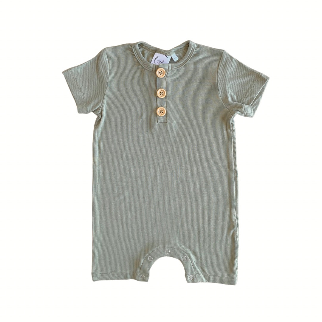 Matcha Rib-Playsuit